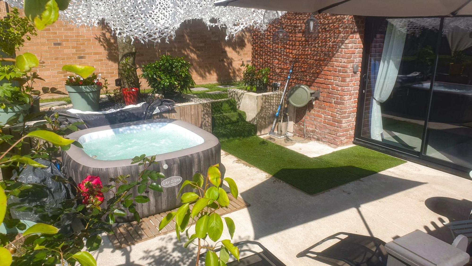 Gary Suite - Studio Cosy, Spa Et Jardin Privatif A 4 Min De Cambrai Awoingt Bagian luar foto