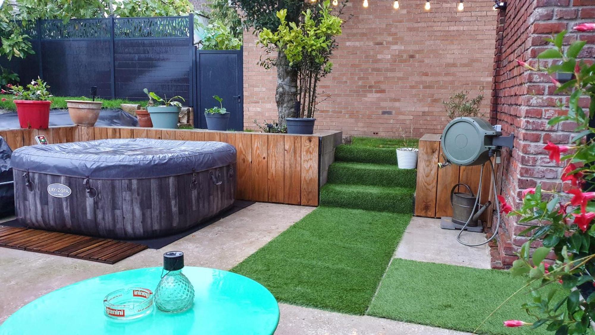 Gary Suite - Studio Cosy, Spa Et Jardin Privatif A 4 Min De Cambrai Awoingt Bagian luar foto